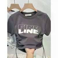 ราคา เสื้อยืดแขนสั้น ดีไซน์หวานและเท่ สำหรับฤดูร้อนของผู้หญิง ดีไซน์เก๋ไก๋และทันสมัย แฟชั่น เสื้อยืดสายเดี่ยวเก๋ไก๋ เสื้อผ้าสำหรับคนอ้วน (1730418698089433495)