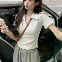 ราคา เสื้อยืดผู้หญิง Lunashop พร้อมที่จะจัดส่ง แฟชั่นสตรี แขนสั้น คอปกโปโล สไตล์สาวฮอตอเมริกัน สลิมมิ่งอเนกประสงค์ เสื้อครอปเอวลอยน้ำ ดีไซน์สวย (1732248003882093181)