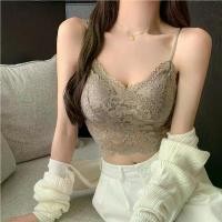 ราคา ☁️ เสื้อสายเดี่ยวลูกไม้มีฟองน้ำ สม๊อคด้านหลัง (FY6098) เสื้อสายเดี่ยว (1731243193868781481)