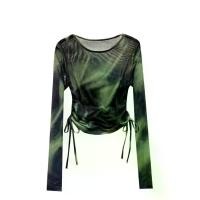 ราคา เสื้อสายเดี่ยว ดีไซน์วินเทจ มัดย้อม ผ้าตาข่าย ทรงบาง คอกลม แขนยาว (1732290440302922573)