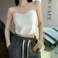 ราคา เสื้อสายเดี่ยว เสื้อกล้าม สายเดี่ยว ผ้านุ่ม ใส่สบายมาก เสื้อกล้ามผู้หญิง เสื้อกล้ามสายเดี่ยว สายเดี่ยวครอป Women Clothing สายเดี่ยวเชอร์รี่ เสื้อ ผูก (1731506039545563554)