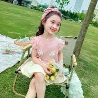 ราคา เด็กผู้หญิง ลายการ์ตูนน่ารัก แขนกระพือปีก เสื้อสายเดี่ยว กระโปรงสั้น สไตล์เกาหลี แฟชั่นเด็กผู้หญิง ลำลอง ใส่สบาย ชุดสองชิ้น (1731659058155390047)