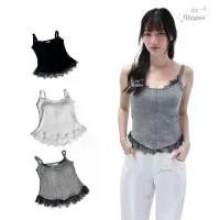 ราคา Mady เสื้อสายเดี่ยว มีฟองน้ำ เสื้อสายเดี่ยวลูกไม้ (1652) (1731491778625637096)