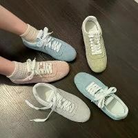 ราคา รองเท้ากีฬาลำลอง, หนังแท้วินเทจ, รองเท้าผ้าใบผู้หญิง, รองเทเทรนนิ่งเยอรมัน (1731483881454273829)