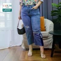 ราคา (LX0117) กางเกงยีนส์ สาวอวบ กางเกงยีนส์ยืด เนื้อผ้านิ่ม กระดุมหน้า 1 เม็ด มีซิปด้านหน้า กระเป๋าหน้า-หลัง แต่งแถบด้านข้าง เล่นรอยขาดที่หัวเข่า ผู้หญิง Outfits เสื้อผ้า (1729619320578673344)