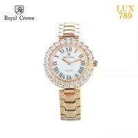 ราคา นาฬิกา Royal Crown ผู้หญิง สายสแตนเลส ประดับเพชร CZ รุ่น 6305 มีให้เลือก 3 สี (1730237078672214512)