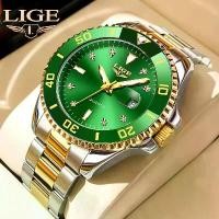 ราคา นาฬิกา LIGE สำหรับผู้ชาย สไตล์สปอร์ตและทหาร ลำลอง สแตนเลส กันน้ำ นาฬิกาข้อมือ นาฬิกาควอทซ์ธุรกิจ (1731894119061817165)