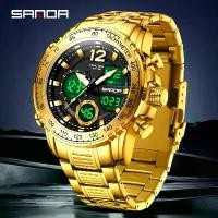 ราคา นาฬิกาสปอร์ตแฟชั่น สำหรับผู้ชาย Sanda กันน้ำ พร้อมฟังก์ชั่นเรืองแสงและนาฬิกาปลุก สายสแตนเลส 700 premium watch นาฬิกา guessผู้ชาย (1731756477727671442)