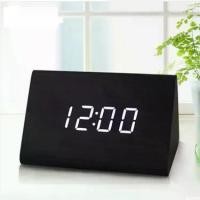 ราคา นาฬิกาตั้งโต๊ะ LED, ไม้เทียมหรูหรา, นาฬิกาตั้งโต๊ะสามเหลี่ยมสามมิติแบบดิจิตอลพร้อมเทอร์โมมิเตอร์ (1731916429565265367)