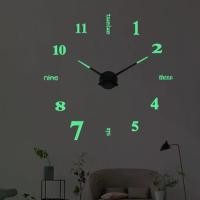 ราคา นาฬิกาแขวน 3D เรืองแสง นาฬิกาแขวนไร้กรอบ DIY นาฬิกาดิจิตอล สติ๊กเกอร์ติดผนังสำหรับตกแต่งผนังบ้าน (1729712279021455395)