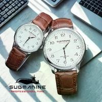 ราคา นาฬิกาข้อมือ Submarine สายหนังกันน้ำ ขนาด 40/26 mm นาฬิกาที่มีดีไซน์เรียบง่ายแต่หรูหรา (1731840874639230255)