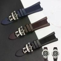 ราคา สายนาฬิกาซิลิโคนยาง 25 มม. พร้อมหัวเข็มขัดพับสำหรับ PATEK PHILIPPE สายนาฬิกา Nautilus Series 5711 / 5712 สร้อยข้อมือ (1731849775065762258)