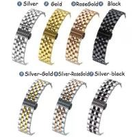 ราคา สายนาฬิกา สแตนเลส แบบแบน และ ปลายโค้ง มีขนาด 18mm, 19mm, 20mm, 21mm, 22mm, 14mm และ 16mm, เข็มกลัดผีเสื้อ, สร้อยข้อมือสำรอง (1731450682850052713)