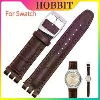 ราคา สายนาฬิกา 17 มม. 19 มม. สำหรับสายนาฬิกา Swatch สายนาฬิกาหนังลูกวัวแท้ สีดำ สีน้ำตาล สีขาว กันน้ำ คุณภาพสูง (1731820005700962770)