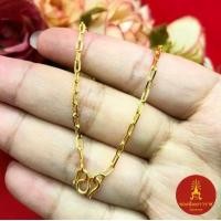 ราคา สร้อยคอทองลายโซ่ ความยาว 16 นิ้ว เทียบเท่า 1 สลึง ชุบทอง ใส่แทนของจริงได้ งานสวย (1729816214071773883)