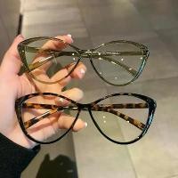 ราคา แว่นตาสายตาสั้น ตาแมว กรอบใหญ่ แว่นตาธรรมดา ป้องกันรังสีสีฟ้า สไตล์เกาหลี สำหรับผู้หญิง กรอบไม่มีอุปกรณ์แต่งหน้า แว่นตาผู้หญิง แว่น ตา แว่น ตา blue elephant แว่นสายตา (1731353665453459741)