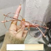 ราคา แว่นตาผู้หญิง, ป้องกันแสงสีฟ้าและป้องกันรังสี, กรอบสีทอง, การออกแบบที่กระชับสัดส่วนใบหน้า, เลนส์ใส, พร้อมป้องกันรังสียูวี (1731858114754086121)