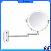 ราคา กระจกแต่งหน้า LED แบบพับได้, Linnea, 8 นิ้ว, ติดผนัง, กระจกสองด้าน, พร้อมไฟ, แว่นขยาย 5 เท่า (1730382775866788660)