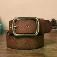 ราคา เข็มขัดผู้ชาย HT8805 หัวทองเหลือง สไตล์คาวบอยวินเทจ เข็มขัดผ้า เข็มขัดหนังแท้ หัวทองเหลืองแท้ เข็มขัดหนังแท้ 25-42 นิ้ว สำหรับผู้ชาย (1731846568895022631)