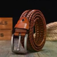 ราคา เข็มขัดถักผู้ชาย เข็มขัดทอหนังหรูหราของแท้ เข็มขัดวัวถักมือ เข็มขัดดีไซเนอร์สำหรับกางเกงยีนส์ เข็มขัดผู้ชาย (1729603870460447235)