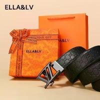 ราคา เข็มขัดผู้ชาย, ELLA & LV, หนังแท้, หัวเข็มขัดอัตโนมัติ, สไตล์ธุรกิจระดับไฮเอนด์, หนังวัวชั้นบนสุด, เหมาะสำหรับชายหนุ่ม (1731901471004001709)