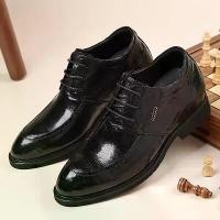 ราคา เพิ่มความสูง, ฤดูใบไม้ผลิใหม่ธุรกิจ, สวมใส่อย่างเป็นทางการของผู้ชาย, หนังแท้, สไตล์อังกฤษ, ปลายแหลม, รองเท้าผู้ชาย, หนังแกะนุ่มสีดำ (1730221854782949380)