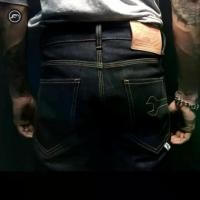 ราคา GRB004 กางเกงยีนส์ขายาว (19.5oz) Selvedge Denim ยีนส์ผู้ชาย Premium Mens Denim ปั๊มน้ำมันแก๊สโซลีน (GRB18) (1731883034350945838)