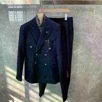 ราคา เสื้อสูท สไตล์อังกฤษ ดีไซน์ย้อนยุคใหม่ สีพื้น ทรงสลิม กระดุมสองแถว สูทผู้ชาย แฟชั่นอินเทรนด์ สูททรงเรขาคณิต สูทสองชิ้น (1730951375371340136)