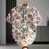 ราคา เสื้อเชิ้ตผู้ชาย เพลย์บอย สไตล์ผ้าฝ้ายสูง โปรโมชันหลัก ราคาไม่แพง หรูหรา แขนสั้น เสื้อเชิ้ตลายดอกไม้ แฟชั่นคุณภาพสูง (1731260809276786110)