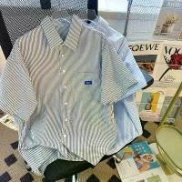ราคา เสื้อเชิ้ต ครึ่งแขน ลายทางฤดูร้อน สไตล์ญี่ปุ่น ทรงหลวม เสื้อเชิ้ตผู้ชาย อเนกประสงค์ แบรนด์แฟชั่น Ins เสื้อเชิ้ตโค้ทสไตล์ Cityboy (1730602135191980077)