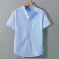 ราคา เสื้อเชิ้ตคอจีน แขนสั้น ผ้า OXFORD เสื้อเชิ้ตผู้ชาย สีพื้น เสื้อคอจีนผู้ชาย (1731917485620757615)