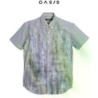 ราคา OASIS เสื้อเชิ้ตผู้ชาย MPWSV-4570 ลายสก็อต มีกระเป๋า เสื้อเชิ้ต แขนสั้น ผ้าCotton100% สีกรมท่า (1731826987428382405)