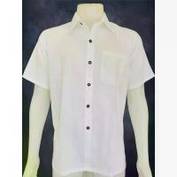 ราคา เสื้อผ้าฝ้าย ผ้าพื้นเมือง (หนังกบ) คอเชิ้ต ผ่าหน้า กระดุมกะลา แขนสั้น เสื้อเชิ้ตผู้ชาย Men's shirts (1732209550221805777)