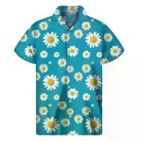 ราคา เสื้อเชิ้ตผู้ชาย พิมพ์ลายดอกเดซี่ ปกฮาวาย เสื้อลำลอง แฟชั่น แขนสั้น ใส่สบาย สไตล์ชายหาด มีไซส์ใหญ่ Man Clothing (1731255561349532036)