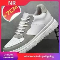 ราคา รองเท้าผ้าใบผู้ชาย, รองเท้าส้นสูง, หนังแท้, ดีไซเนอร์, รองเท้าเพิ่มความสูง, รองเท้าผู้ชายสูง, ความสูง 7 ซม., บอร์ดหรูหรา, รองเท้าเสริมส้น (1731234590891870728)