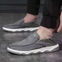 ราคา รองเท้าผ้าใบผู้ชาย ไม่มีเชือก พื้นรองเท้านุ่ม สวมง่าย รองเท้าสลิปออน (1731775115353687703)