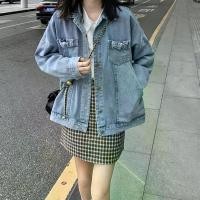 ราคา 8743 เสื้อแจ็คเก็ตยีนส์แฟชั่น หูกระต่าย เสื้อแจ็คเก็ตยีนส์แต่งโบว์ ไซส์ใหญ่ สไตล์เกาหลี ทรงหลวม Denim jacket with bow (1729553308837186311)