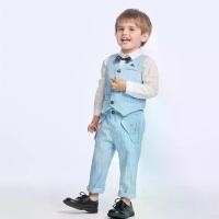 ราคา ชุดสูทเด็กผู้ชาย ชุดออกงานเด็ก - ครบเซ็ต 4 ชิ้น : ใส่แยกชิ้นได้ เสื้อเชิ้ตแขนยาว เสื้อสูทกั๊กแขนสั้น กางเกงขายาว หูกระต่าย #D172 #ชุดเด็ก (1731903813386667598)
