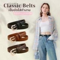 ราคา COD เข็มขัดใส่ทำงาน เข็มขัดหนัง เข็มขัดผู้หญิง Belt อะไหล่เงิน ยาว 105 cm. FF1601 (1731630861868959703)
