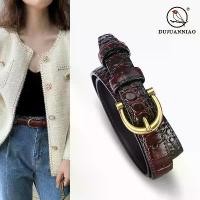 ราคา เข็มขัดผู้หญิง หนังแท้ ตกแต่งลายจระเข้ อเนกประสงค์ เหมาะสำหรับชุดสูทยีนส์และเดรส เอวกระชับ สีดำ (1731677709525812446)