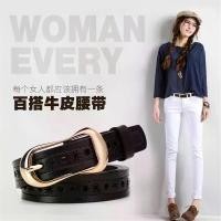 ราคา เข็มขัดหนังจระเข้สำหรับผู้หญิง คาร์ดิ เลือดวัวแท้ สีดำ เรียบง่ายและหลากหลาย สไตล์เกาหลี หัวเข็มขัดแบบสบาย ๆ เข็มขัดผู้หญิง เข็มขัดตกแต่ง (1731694085374838757)