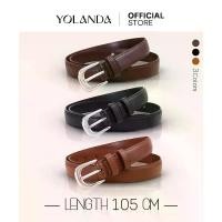 ราคา COD Yolanda เข็มขัดหนังอย่างดี เข็มขัดผู้หญิง Belt อะไหล่เงิน ยาว 105 ซม. สีเอิร์ธโทน สไตล์เกาหลี FF1601 (1731467986336777318)