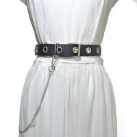 ราคา เข็มขัดผู้หญิง ทันสมัย อเนกประสงค์ สไตล์พังก์ เจาะรู รูอากาศ ตกแต่งโซ่เหล็ก (1729911205300635711)