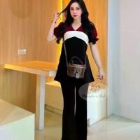 ราคา KP5 ชุดเสื้อ 3โทนกางเกงขายาว แต่งแขนตุ๊กตาน่ารัก+กางเกงขาม้ายาวปลายขาม้าเล็ก ทรงสวยมาก พรางหุ่น ใส่เที่ยว ใส่ทำงาน สำหรับผู้หญิง - Clothing, Women (1731761337633508119)