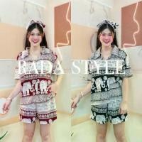 ราคา ชุดเสื้อ 3 ชิ้น ดีไซน์ช้าง รวมเสื้อ กางเกง และเนคไทเอว ทำจากผ้าไหมอิตาลี สไตล์สม็อค (1731684056872354913)