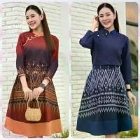 ราคา ชุดเดรส Dress ชุดผ้าไทย ชุดลายไทย เดรสผ้าไทย เดรสลายไทย ชุดทำงานผู้หญิง ชุดเดรสน่ารักๆ ชุดเดรสสวยๆ ชุดเดรสแฟชั่น ชุดกระโปรง ชุดเดรสผ้าไทย เสื้อผ้าไทย Clothing ชุดทำงาน เดรสแฟชั่น (1729640643878095839)