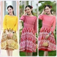 ราคา ชุดเดรส Dress ชุดทำงานผู้หญิง ชุดทำงานผ้าไทย เดรส ชุดเดรสสวยๆ ชุดเดรสน่ารักๆ ชุดเดรสแฟชั่น ผ้าไทย ชุดผ้าไทย เดรสผ้าไทย ผ้าไทยประยุกต์ เสื้อผ้าผู้หญิง เสื้อผ้าแฟชั่น เดรสทำงาน ชุด (1730278255635237855)