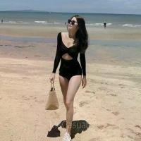 ราคา โล๊ะล้างสต็อก ชุดว่ายน้ำผู้หญิง วันพีชแขนยาว เว้าอก สไตล์เกาหลี (บวก1size) มินิมอล เรียบหรู เก็บพุง เก็บก้น ขายดี (1731310877150513137)