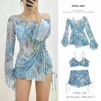 ราคา ชุดว่ายน้ำผู้หญิง พลัสไซส์ สาวอวบ ดีไซน์แยก ซ่อนฟลอบ น้ำพุร้อน สาวอ้วนเล็กน้อย สไตล์อนุรักษ์นิยม เพรียวบางและเซ็กซี่ แขนยาว (1731203092411483991)