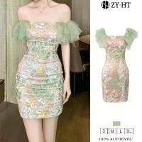 ราคา ZY·HT เดรสผู้หญิง เดรสสีเขียว เดรสตาข่าย เดรสลายดอก เดรสทำงาน เดรสไฮโซ เดรสวินเทจ เดรสออกงาน เดรสปาร์ตี้ ชุดราตรี 40504 (1731930474047767940)